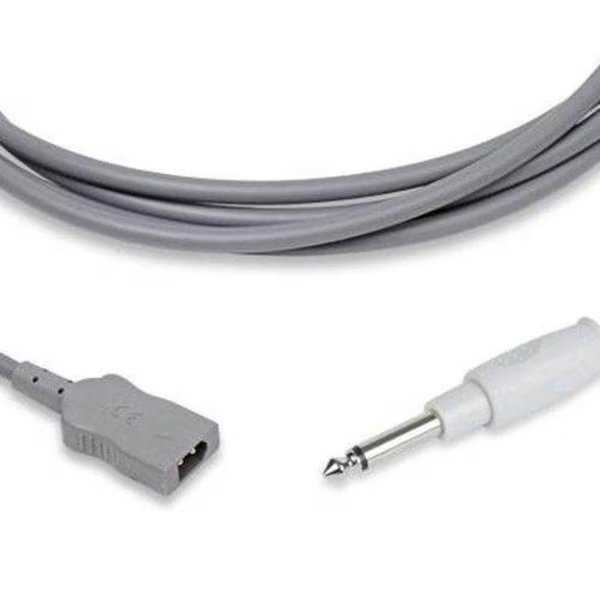 Replacement for Criticare Systems 506 Temperature Adapters Rectangular Dual PIN Connector, Straight, Ilc, Mfr#: 506 TEMPERATURE ADAPTERS RECTANGULAR DUAL PIN CON