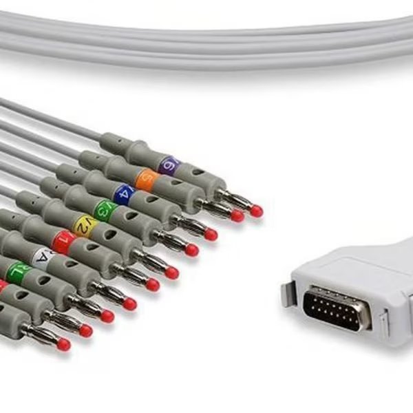 Replacement for Fukuda Fx-328uy Direct-connect EKG Cables Banana, Ilc, Mfr#: FX-328UY DIRECT-CONNECT EKG CABLES BANANA FUKUDA