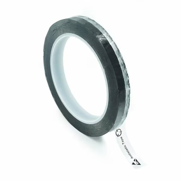 ESD Anti-Static Packaging Tape with ESD Symbol, 5/16 In. Wide x 36 Yards Long, Clear, Bertech, Mfr#: ESDCT3P-5/16