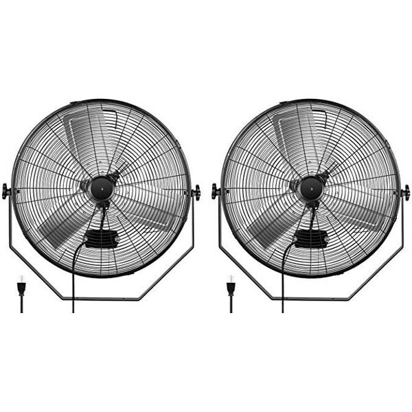 24 inch Wall-Mount Fan, 2 pack, Simple Deluxe, Mfr#: HIFANXWALLMOUNT24X2