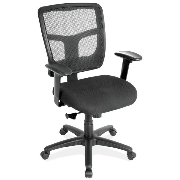 Crusader Collection Task Chair with Arms and Black Frame, Officesource, Mfr#: 7621AAFBK