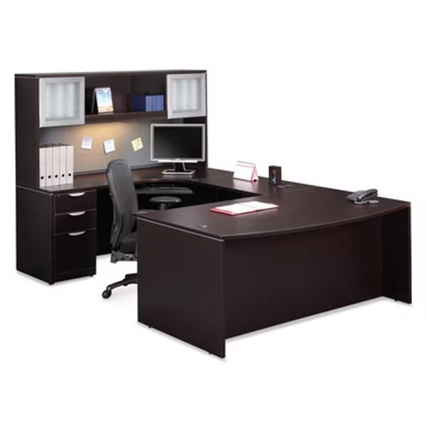 71.00'' W X 65.50'' H, Mahogany, Officesource, Mfr#: OS212MH