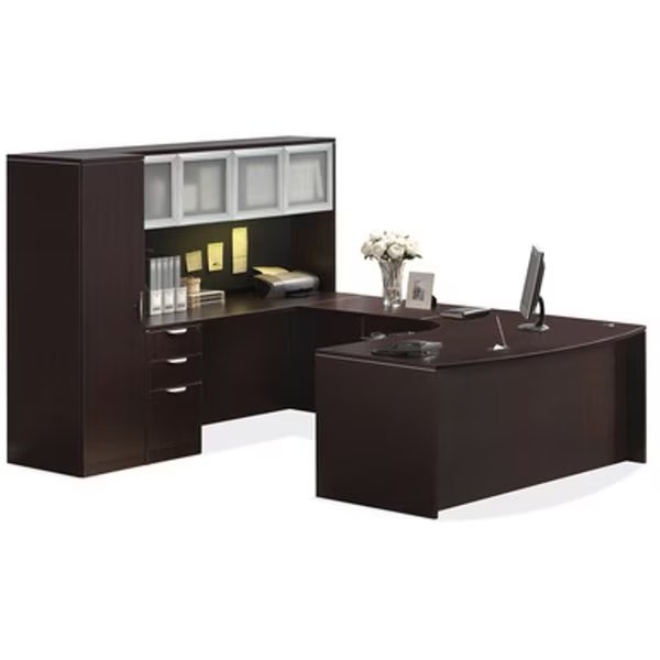 107.00'' W X 65.50'' H, Modern Walnut, Officesource, Mfr#: OS4MW