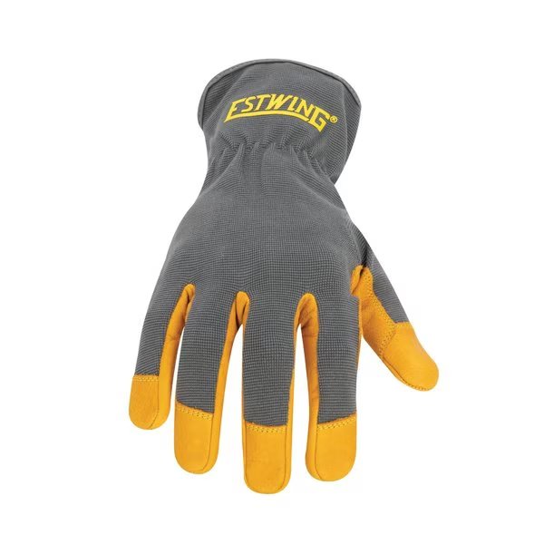 Leather Palm Work Glove with Elastic Sewn Extended Cuff, X-Large, Estwing, Mfr#: EWLPSC0611