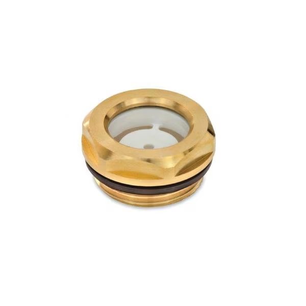 GN743.3-24-G1-A Oil Sight Glass Brass, J.W. Winco, Mfr#: 743.3-24-G1-A