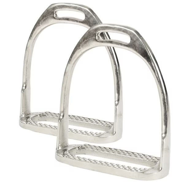 Nickel Plated Hunting Stirrup Irons 4", Jacks Imports, Mfr#: 10517-4