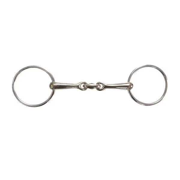 German Silver Horizontal Elliptical Link Bradoon Bit 5-3/4", Jacks Imports, Mfr#: 20154-5-3/4