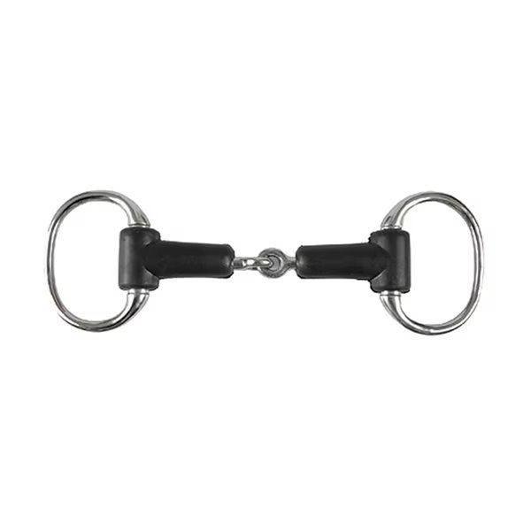 Rubber Jointed Eggbutt Snaffle Bit 5-1/4", Jacks Imports, Mfr#: 215551R-5-1/4