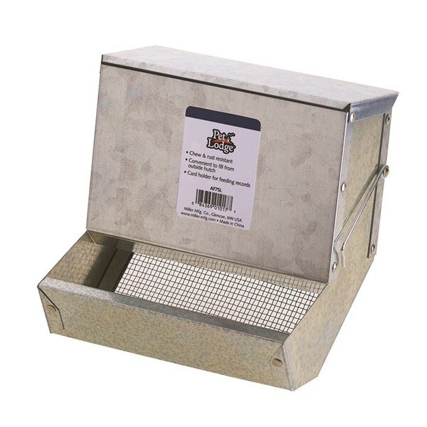 Animal Feeder with Sifter Bottom & Lid 7", Miller Mfg, Mfr#: 2334-7