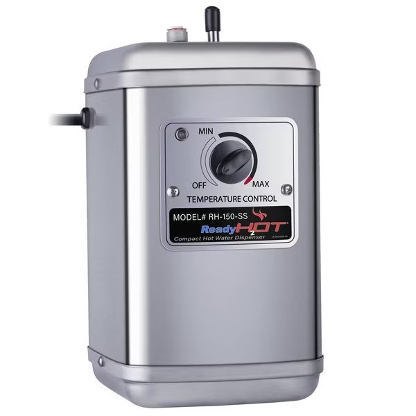 Compact Hot Water Dispenser, Manual Temperature Control, Tank Only, Ready Hot, Mfr#: 40-RH-150-SS