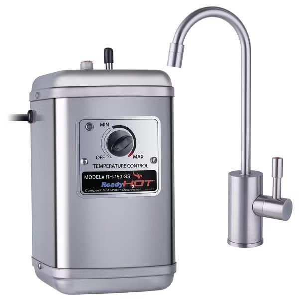 Compact Hot Water Dispenser with Brushed Nickel Faucet, Ready Hot, Mfr#: 41-RH-150-F570-BN