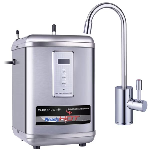 Instant Hot Water Dispenser with Polished Chrome Hot Water Faucet and Digital Display, Ready Hot, Mfr#: 41-RH-300-F570-CH