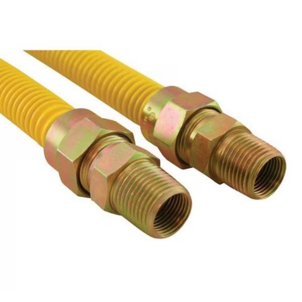 5/8" Gas Connector, Coated with Fitting, 1/2" MIP x 1/2" MIP x 60", Jones Stephens, Mfr#: G71162