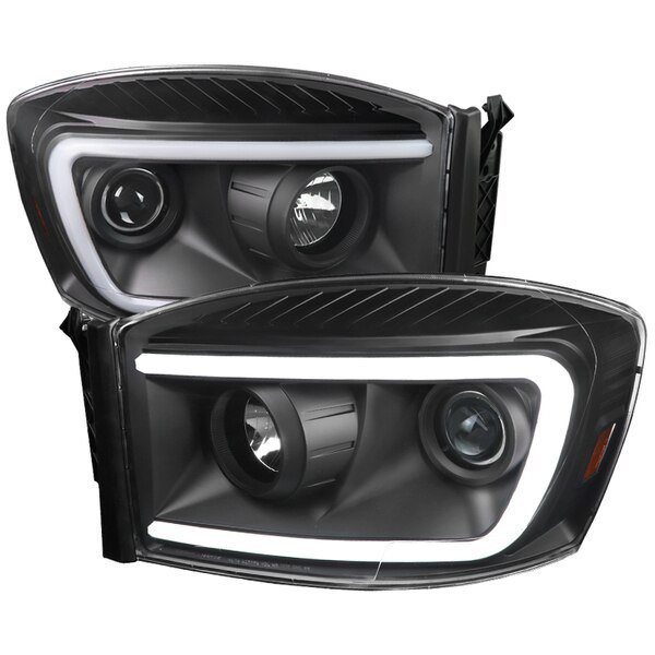 Dodge Ram Led Bar Projector Head Lights 06-08, Spec-D Tuning, Mfr#: 2LHP-RAM06JM-G2-TM