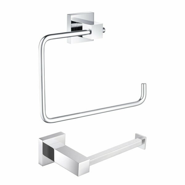 Cube 2-Piece Bathroom Hardware Set, Kibi, Mfr#: C-KBA15-2CH-2