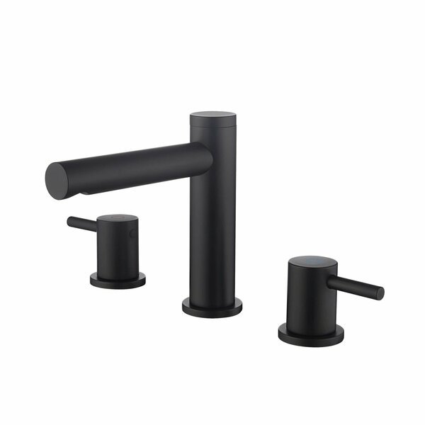Circular 8 Bathroom Sink Widespread Faucet with Drain Assembly, Kibi, Mfr#: KBF1025MB