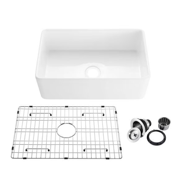 K2-SF30, Undermount, Farmhouse/Apron Mount, Glossy White Finish, Kibi, Mfr#: K2-SF30