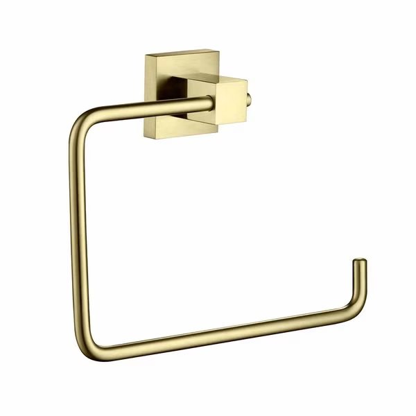 Cube Bathroom Towel Ring - Brush Gold.., Kibi, Mfr#: KBA1506BG