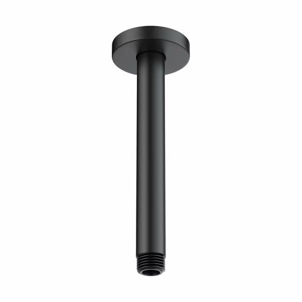 Circular 8 Ceiling Mounted Shower Arm - Matte Black, Kibi, Mfr#: SA0801MB