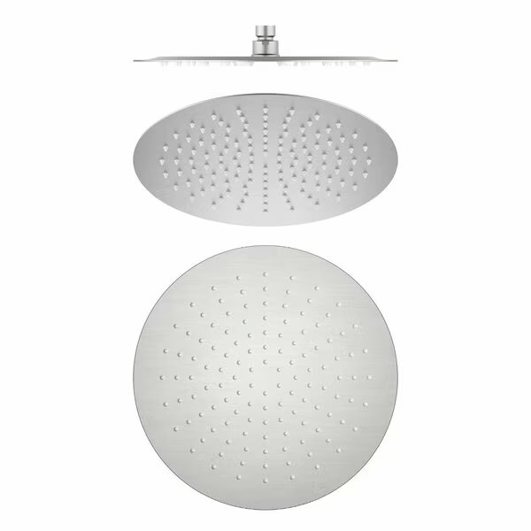 Circular 12 Metal Ultra Thin Profile Rain Shower Head 1.75 GPM - Brushed Nickel, Kibi, Mfr#: SH1201BN