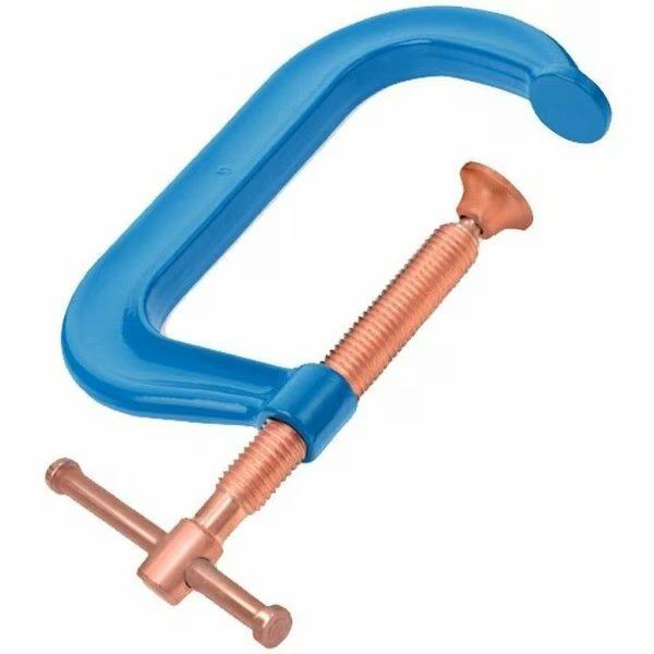 Forged Steel C Clamp W. Copper Plated Screw 200 Mm - 8, Kanca, Mfr#: FC-200-C