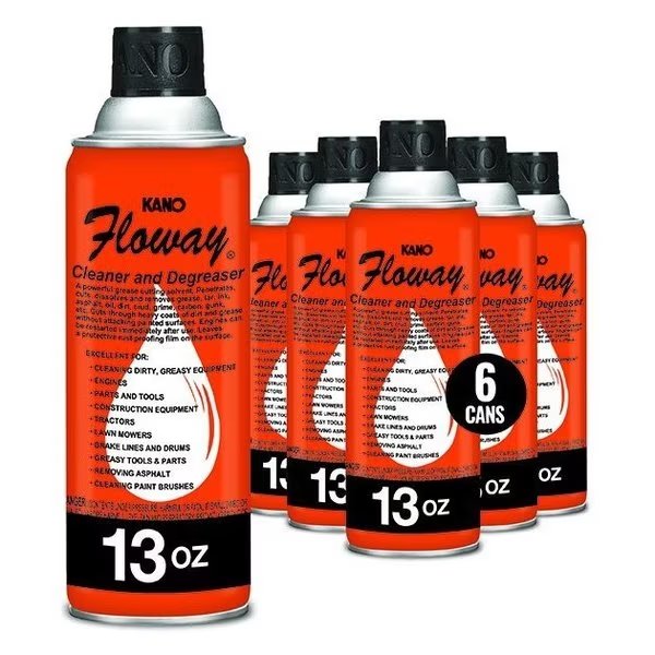 13 Oz. Floway Aerosol, Degreaser, Industrial Strength, Multipurpose, 6PK, Kano, Mfr#: AZFL132C6