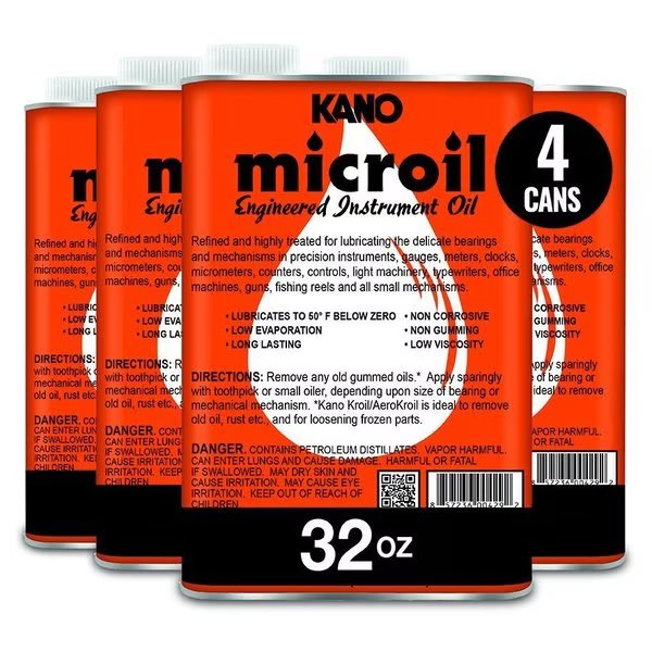 Microil 1 quart High-Grade Precision Instrument Oil, 4PK, Kano, Mfr#: AZMC161C4