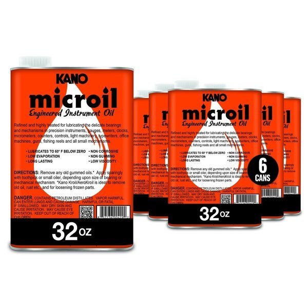 Microil 1 quart High-Grade Precision Instrument Oil, 6PK, Kano, Mfr#: AZMC161C6