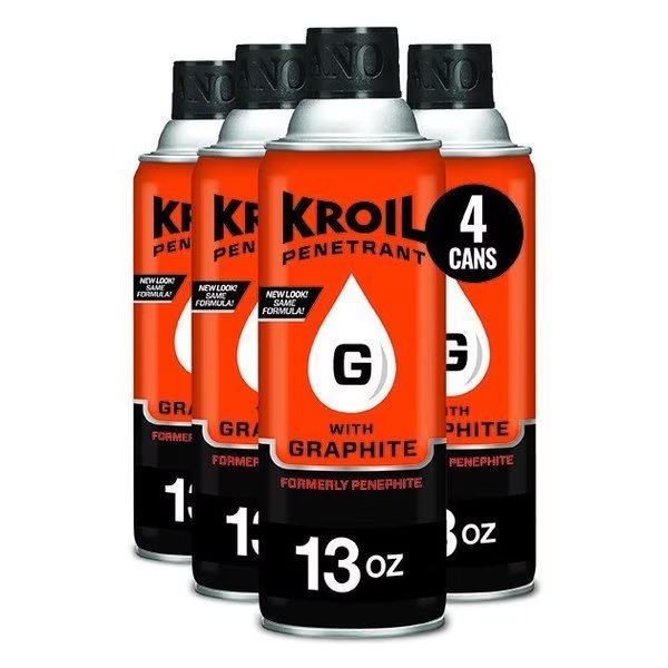13 Oz. Penetrant with Graphite Aerosol (aka Penephite) Rust-Loosening, Hi Temp, 4PK, Kroil, Mfr#: AZPH132C4