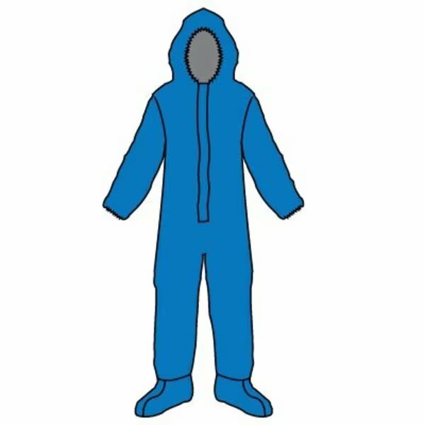 Zytron 100XP Coverall, Attached Boot Cover, Blue, 2X/3X, 12PK, Kappler, Mfr#: Z1B414XP2X3X
