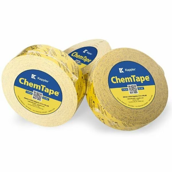 Chemical-Resistant Tape, 2'' x 60 yd, 24PK, Yellow, 24PK, Kappler, Mfr#: 99402YW