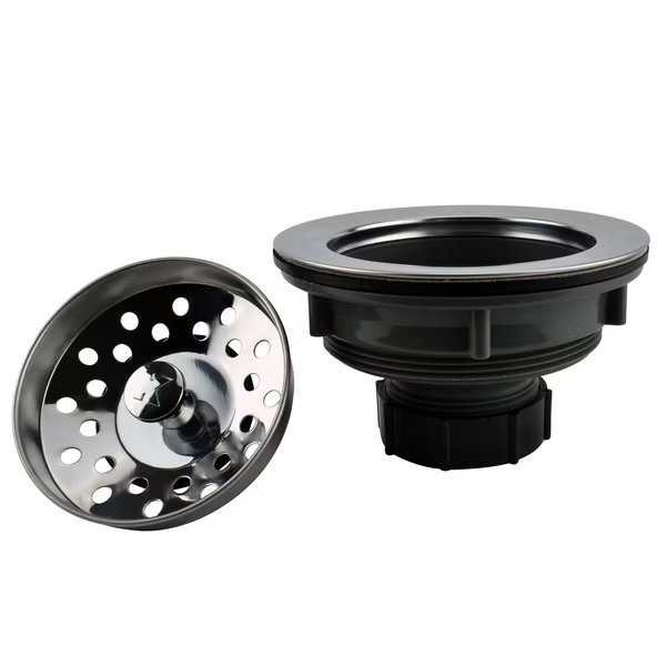 3.5-in Plastic Fixed Post Style Kitchen Sink Strainer, Stainless Steel, Keeney Mfg, Mfr#: PP20665