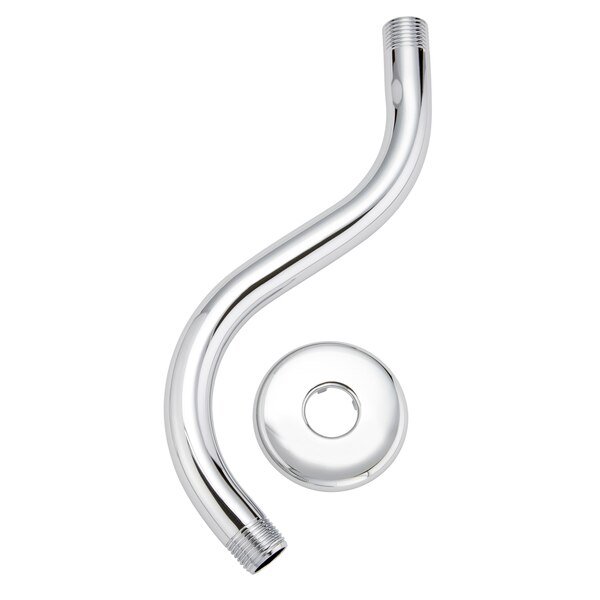 S-Shaped Shower Arm and Flange, Polished Chrome, Keeney Mfg, Mfr#: PP825-191