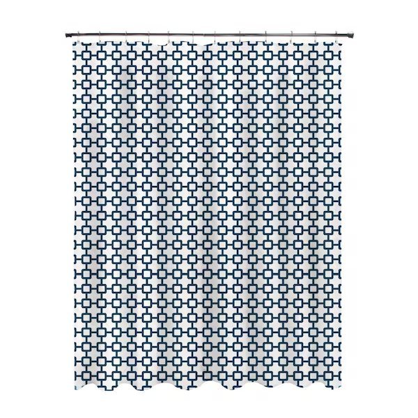 Medium Weight Decorative PEVA Shower Liner, 70" W x 72" H, Round Up, Kenney Mfg, Mfr#: KN61285