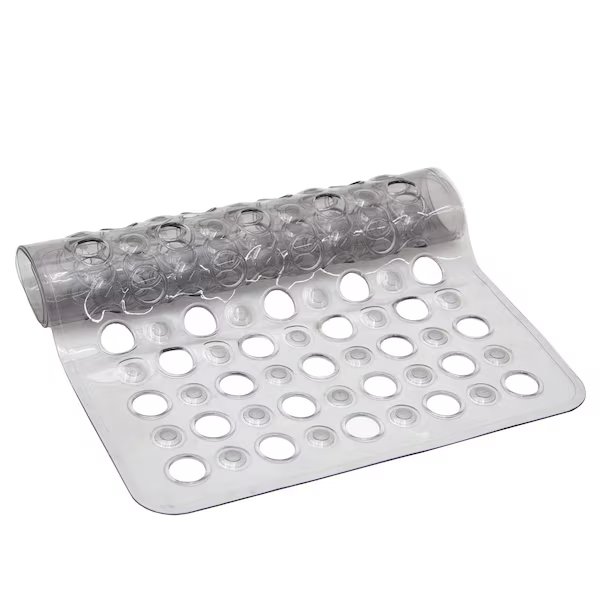 Non-Slip Bath, Shower, and Tub Mat with Suction Cups, Grey Smoke, Kenney Mfg, Mfr#: KN67245