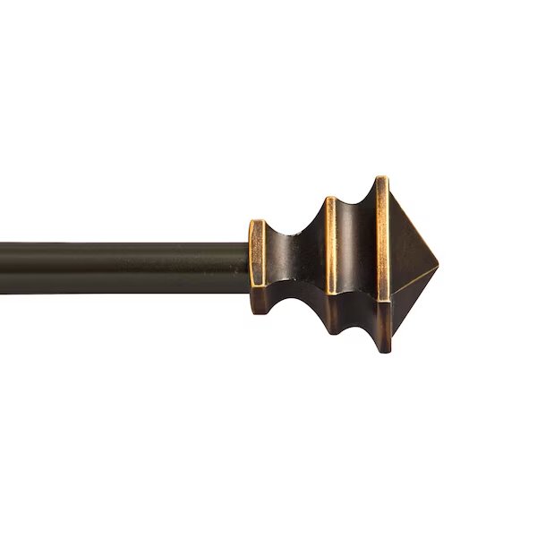Kenney Arts & Crafts 1/2" Petite Café Decorative Window Curtain Rod, 48-86", Oil Rubbed Bronze, Kenney Mfg, Mfr#: KN55480