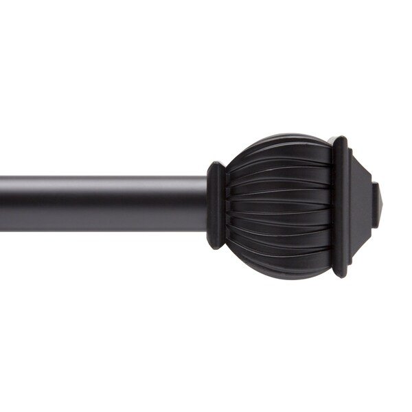 Kenney Beckett 5/8" Standard Decorative Window Curtain Rod, 48-86", Black, Kenney Mfg, Mfr#: KN71709V1