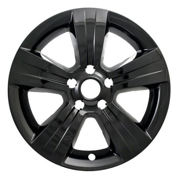17", 5 Spoke, Gloss Black, Plastic, Set Of 4, Not Compatible With Steel Wheels, Coast2Coast, Mfr#: IWCIMP373BLK