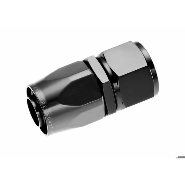 -10 AN Hose, -10 AN Outlet, Straight, Anodized, Black, Aluminum, Single, Redhorse, Mfr#: 1000-10-2