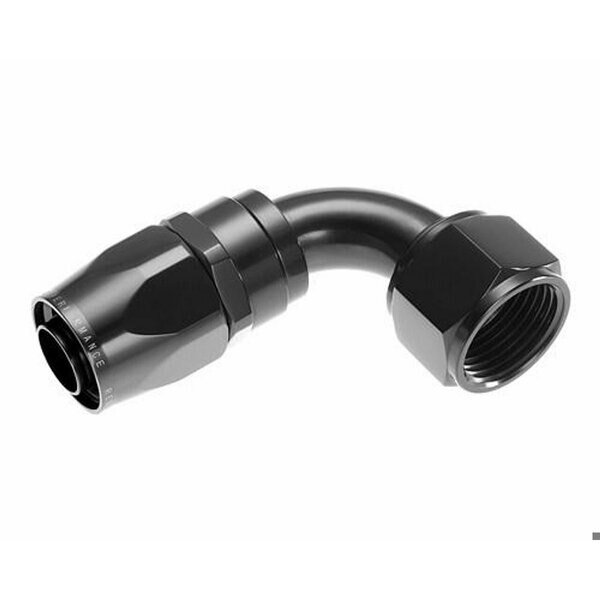 -6 AN Hose, -6 AN Outlet, 90 Degree, Anodized, Black, Aluminum, Single, Redhorse, Mfr#: 1090-06-2