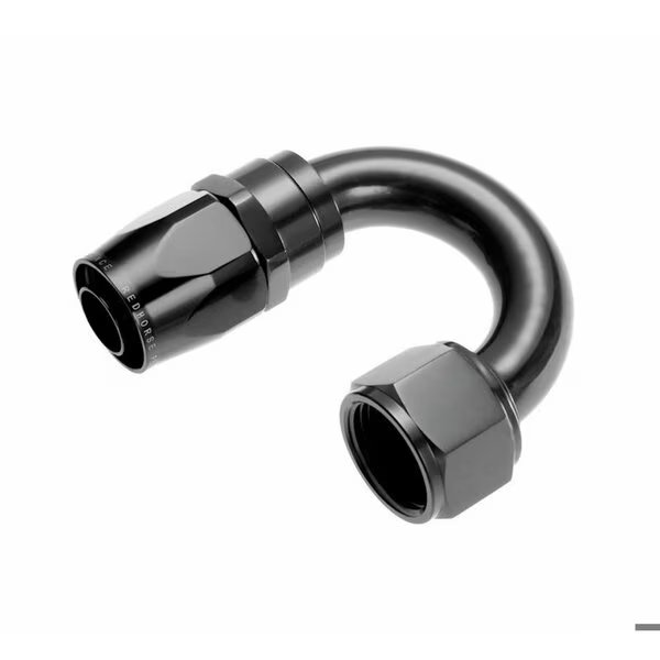 HOSE ENDS 10 AN Hose 10 AN Outlet 180 Degree Anodized Black Aluminum Single, Redhorse, Mfr#: 1180-10-2