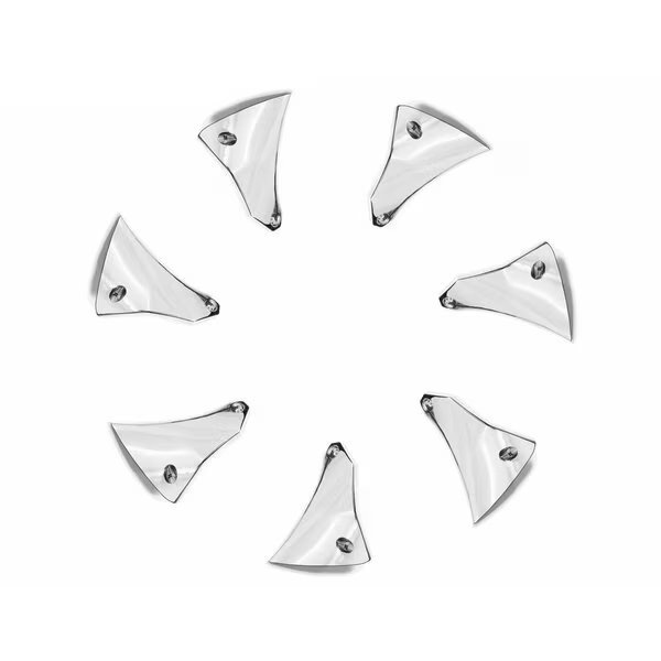 Fits GD01 Series 18 x 9 Size Rims Chrome Plated Plastic Set Of 7 Equips One Wheel With Screws, Grid Wheels, Mfr#: 1189CHINL