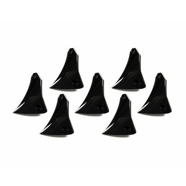 Fits GD01 Series 20 x 9 Size Rims Black Plastic Set Of 7 Equips One Wheel With Screws, Grid Wheels, Mfr#: 129BLINL