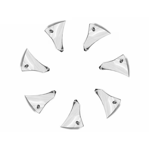 Fits GD01 Series 20 x 9 Size Rims Chrome Plated Plastic Set Of 7 Equips One Wheel With Screws, Grid Wheels, Mfr#: 129CHINL