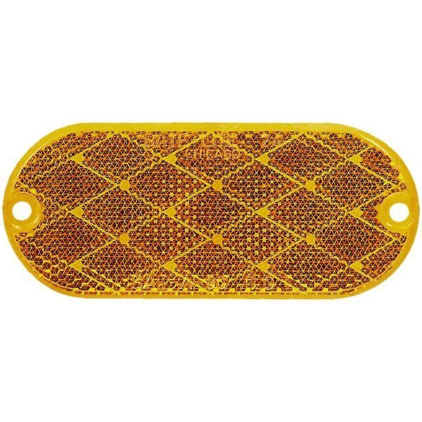 Amber Lens 438 Length x 178 Height Oblong Without Housing Adhesive Backing, Peterson Manufacturing, Mfr#: V480A