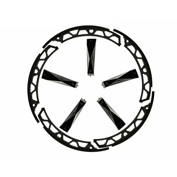 Fits GD04 Series 17 x 9 Size Rims Black Plastic Set Of 5 Equips One Wheel With Screws, Grid Wheels, Mfr#: 4A17090BIN