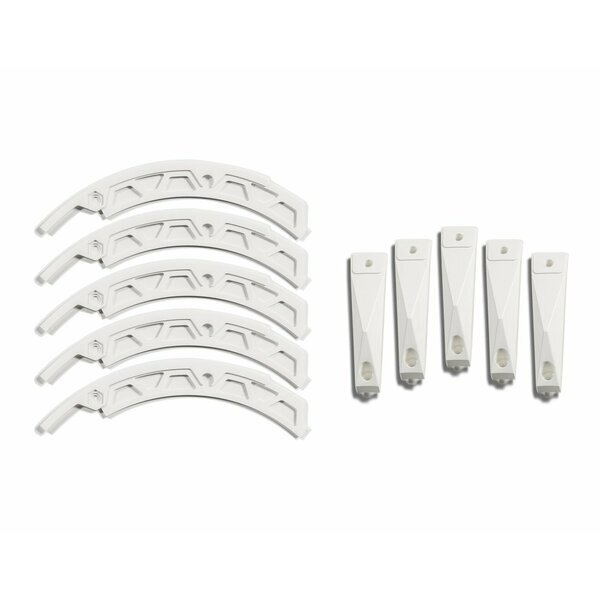 Fits GD04 Series 17 x 9 Size Rims White Plastic Set Of 5 Equips One Wheel With Screws, Grid Wheels, Mfr#: 4A17090WIN