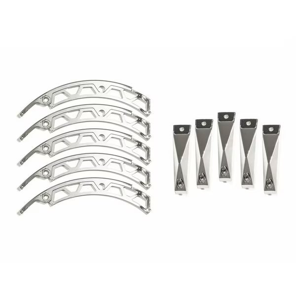 Fits GD04 Series 20 x 9 Size Rims Chrome Plated Plastic Set Of 5 Equips One Wheel With Screws, Grid Wheels, Mfr#: 4A20090CIN