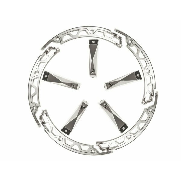 Fits GD04 Series 20 x 10 Size Rims Chrome Plated Plastic Set Of 5 Equips One Wheel With Screws, Grid Wheels, Mfr#: 4A20100CIN