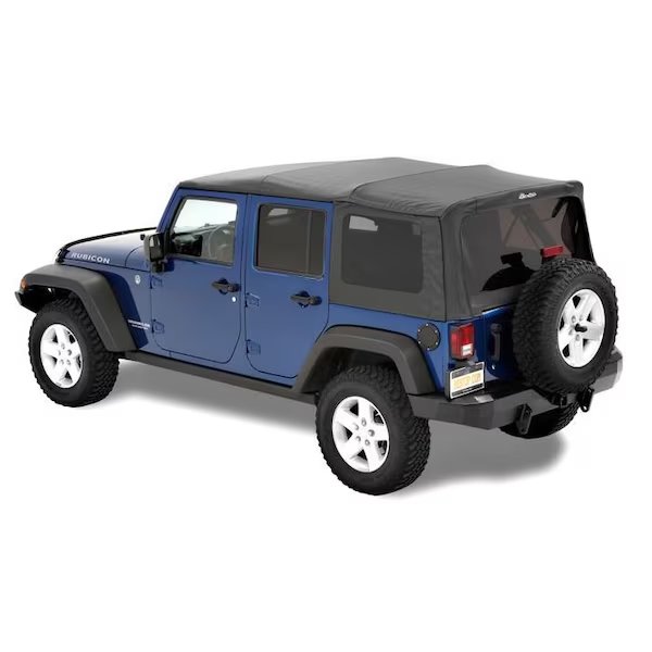 Jeep Soft Top Supertop Squareback Soft Top For Jeep 2007-2018 Wrangler JK 4 Door
